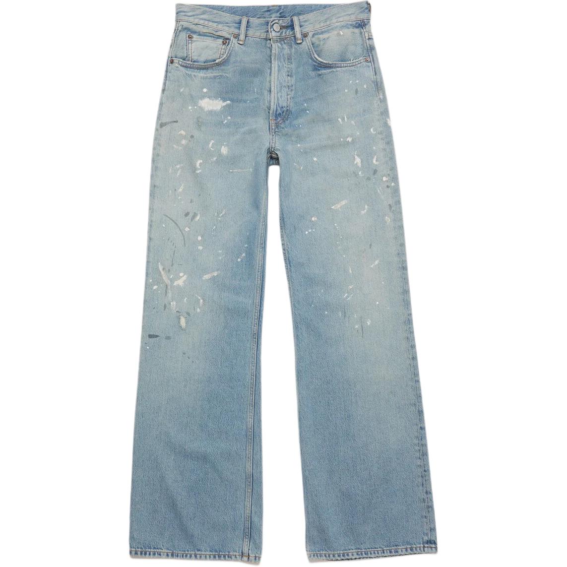 2021M Regular Fit потертые джинсы Acne Studios, светло-голубой