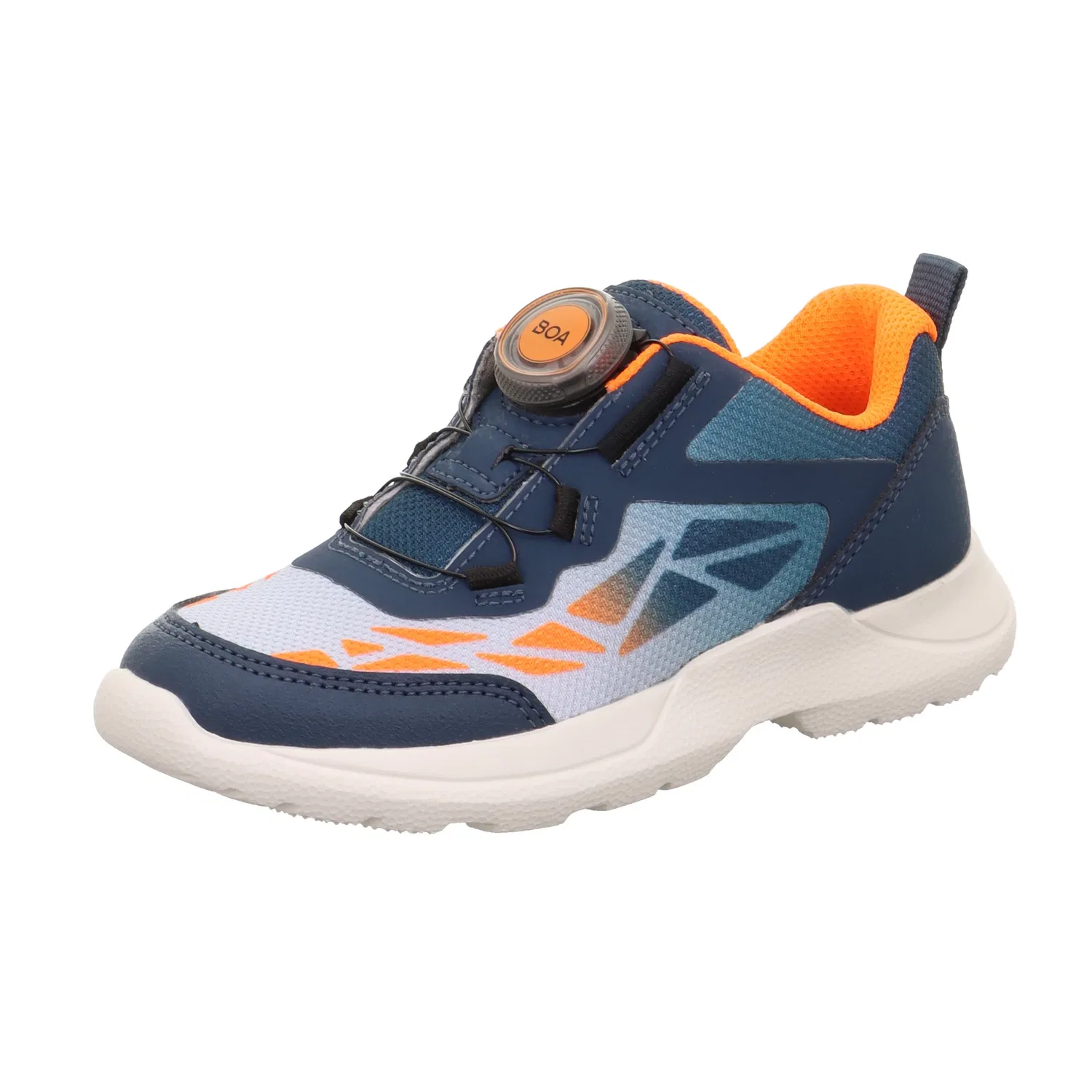 Сникерсы низкие RUSH Superfit, синий/оранжевый
