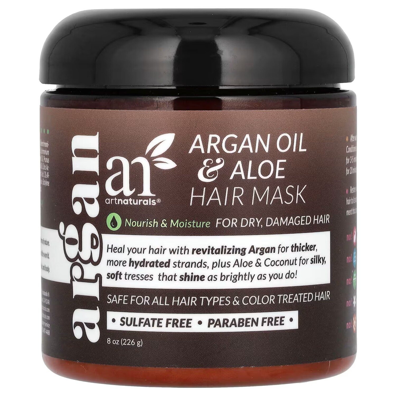 

Маска для волос Artnaturals с маслом арганы и алоэ, 226 г