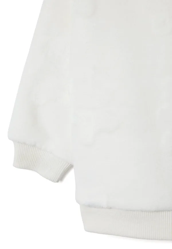 Флисовый джемпер прямого кроя с круглым вырезом горловины. Ovs, Optical White — фото 3