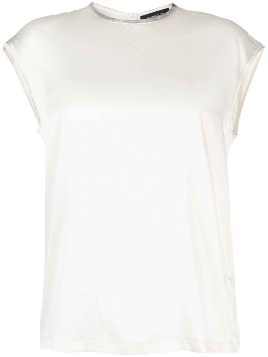 

Fabiana Filippi round-neck silk-blend tank top, нейтральный цвет