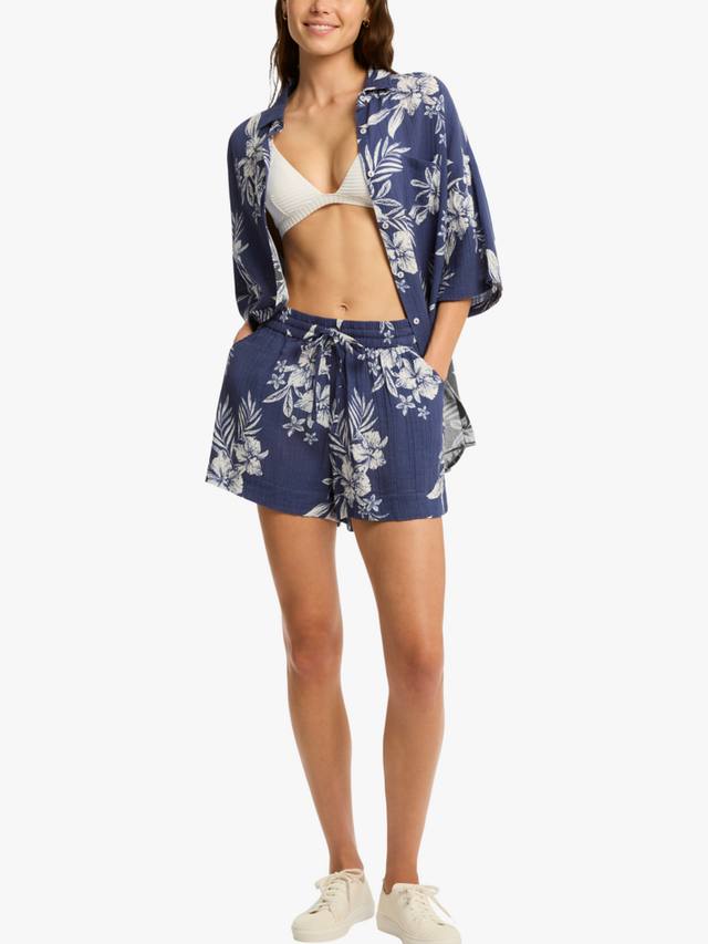 

Алоха рубашка 1 Sea Level, French Navy/White