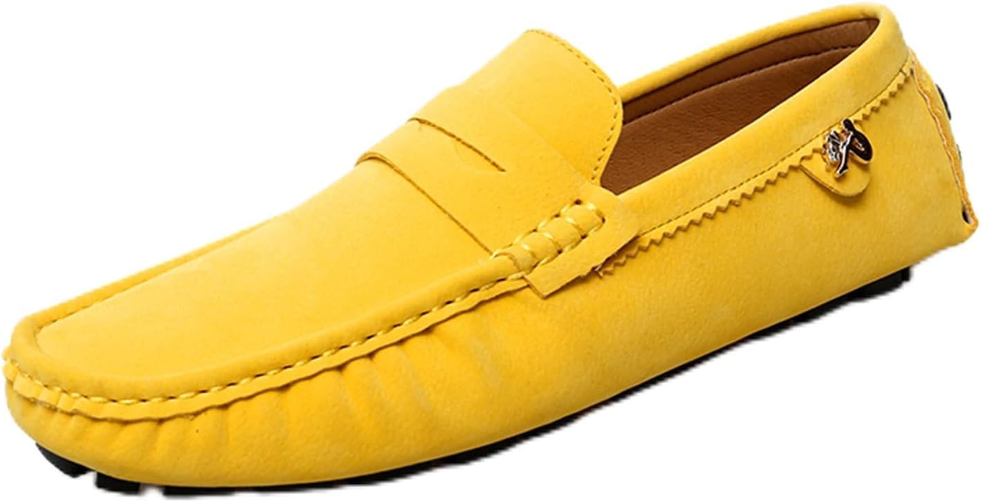 

Мужские мокасины Abborora Fashion Penny Loafers, туфли для вождения, слипоны, лодочные туфли, желтый