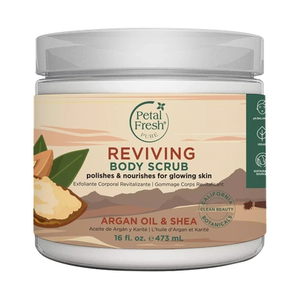 

Скраб для тела с чистым аргановым маслом и маслом ши Petal Fresh