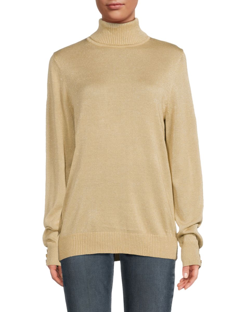 

Металлическая водолазка Joseph A, цвет Khaki Gold