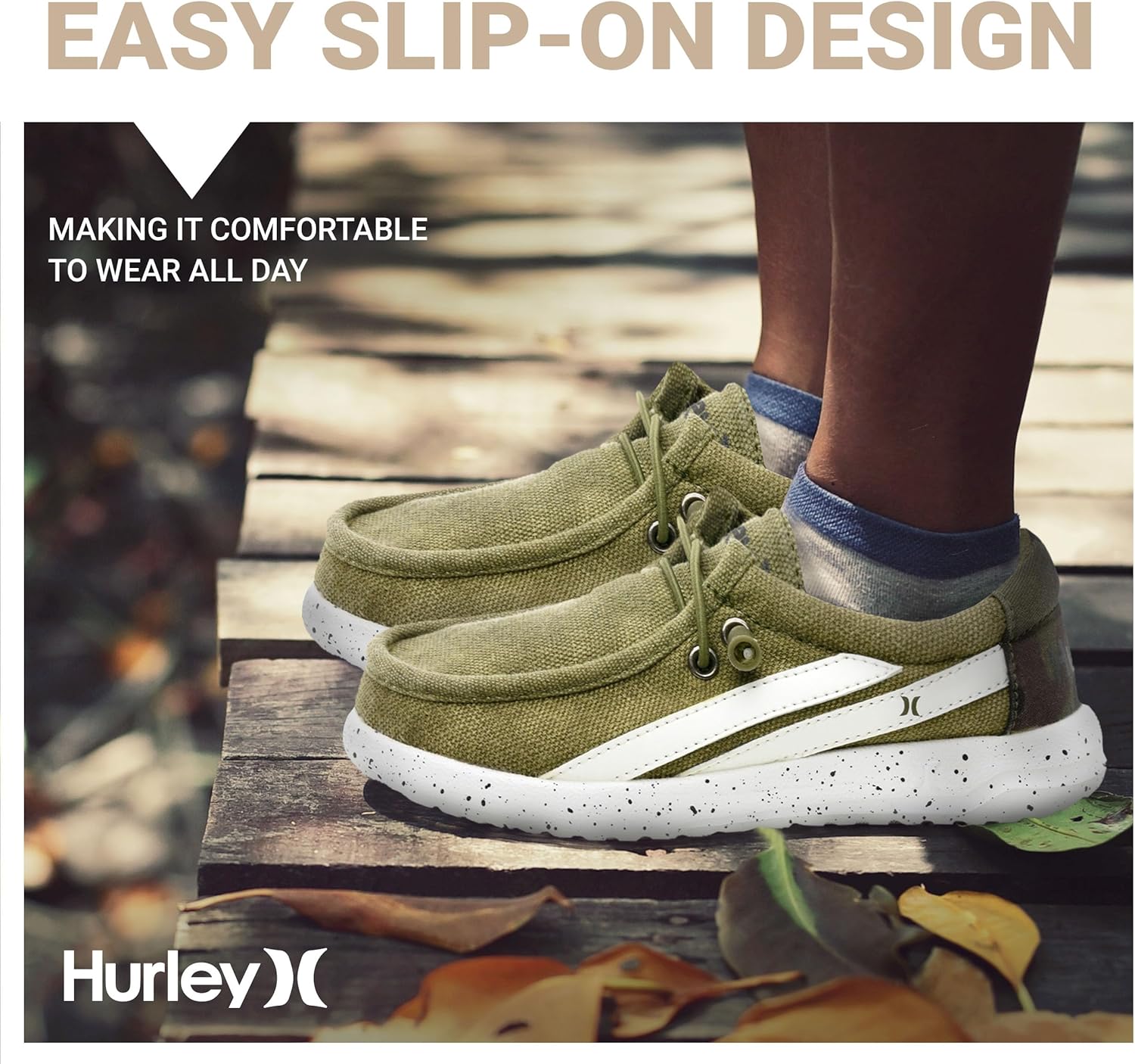 Детские кроссовки Hurley с эластичными шнурками, Camo — фото 4