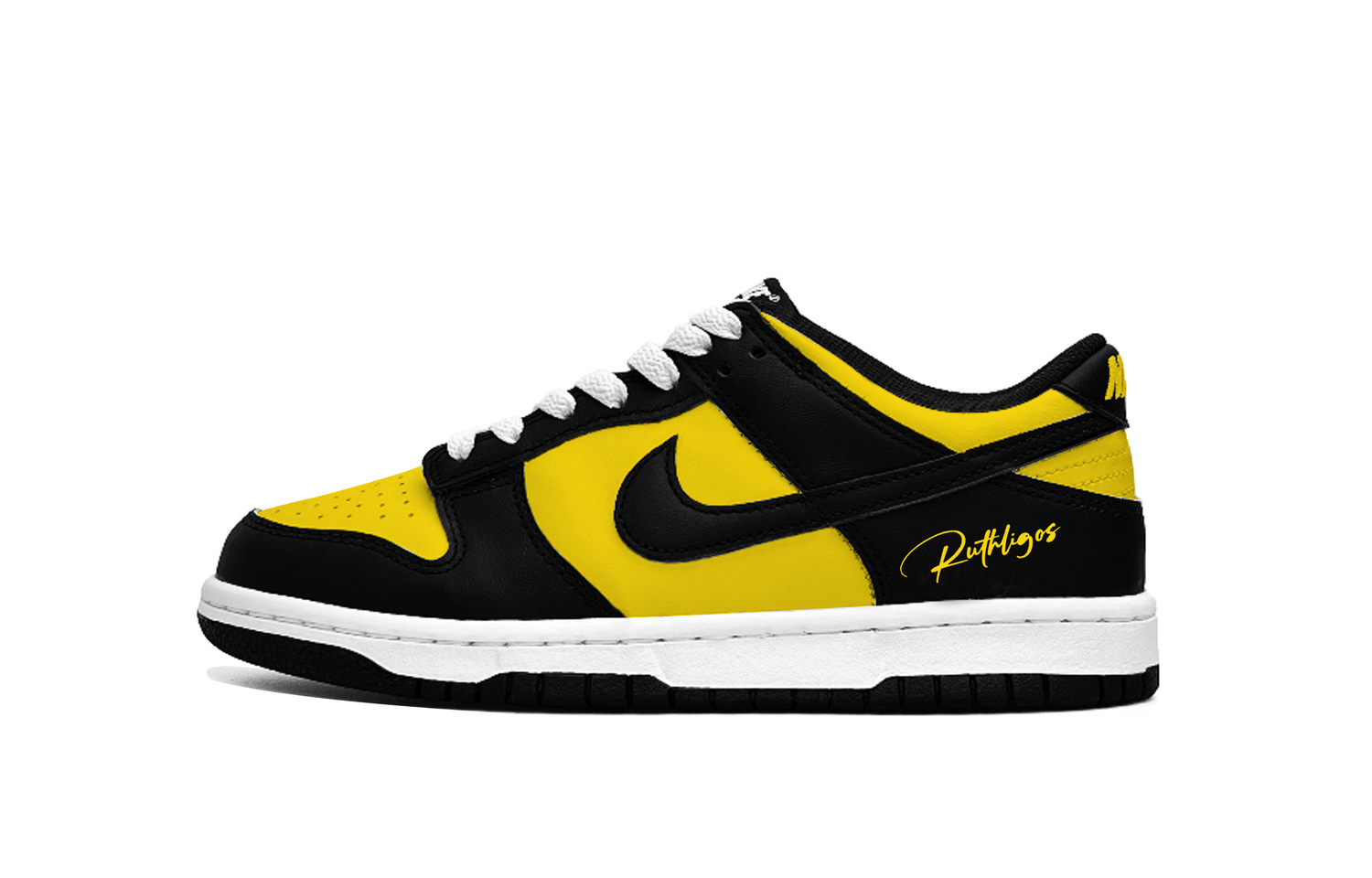 

Детские низкие кроссовки для скейтбординга Dunk Bumblebee из износостойкой кожи с противоскользящим покрытием и легкой амортизацией Nike, черный желтый