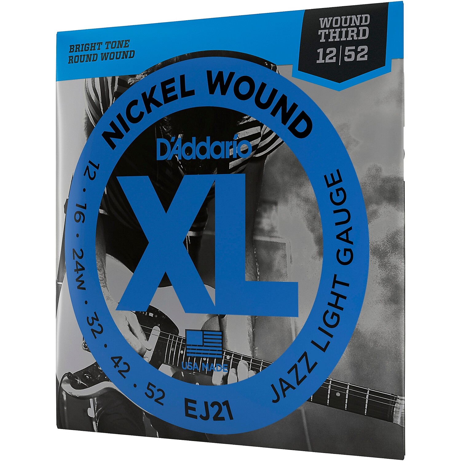 

Никелевые джазовые легкие струны для электрогитары D'Addario EJ21 XL