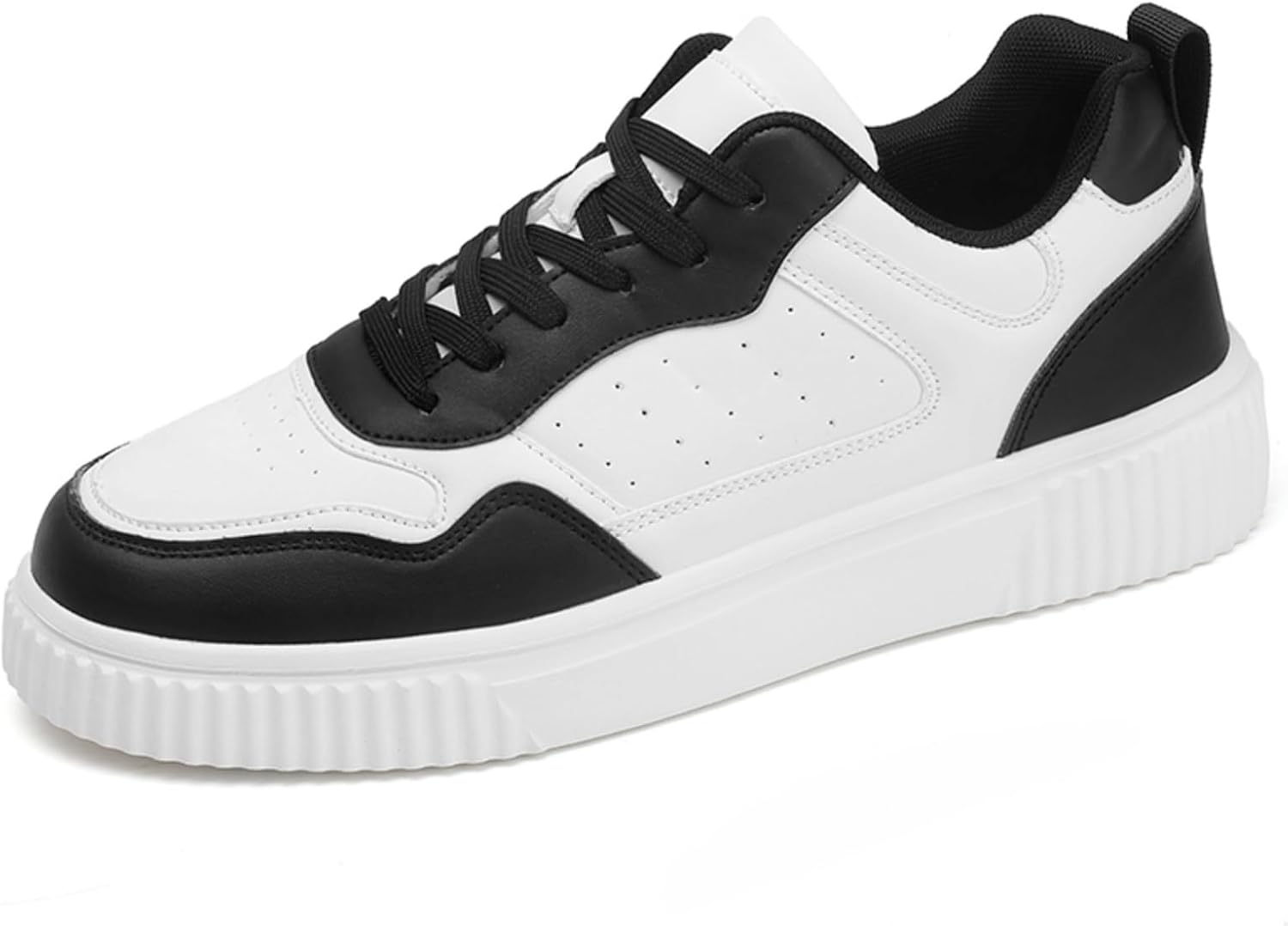 

Мужские модные кроссовки - повседневные шнурованные туфли, стильный черно-белый дизайн, идеально подходят для ежедневной носки, прогулок и отдыха Aokisx