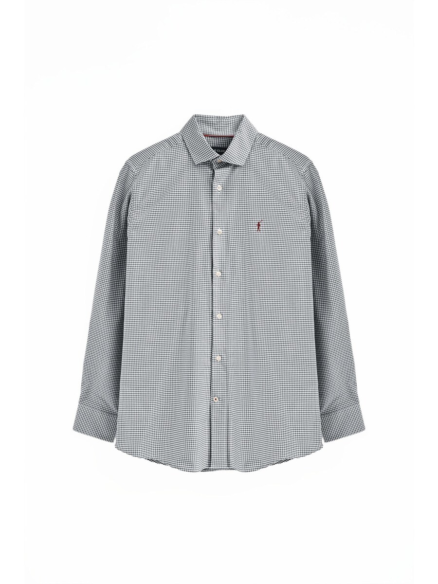 

Рубашка на пуговицах классического кроя Polo Club, серый