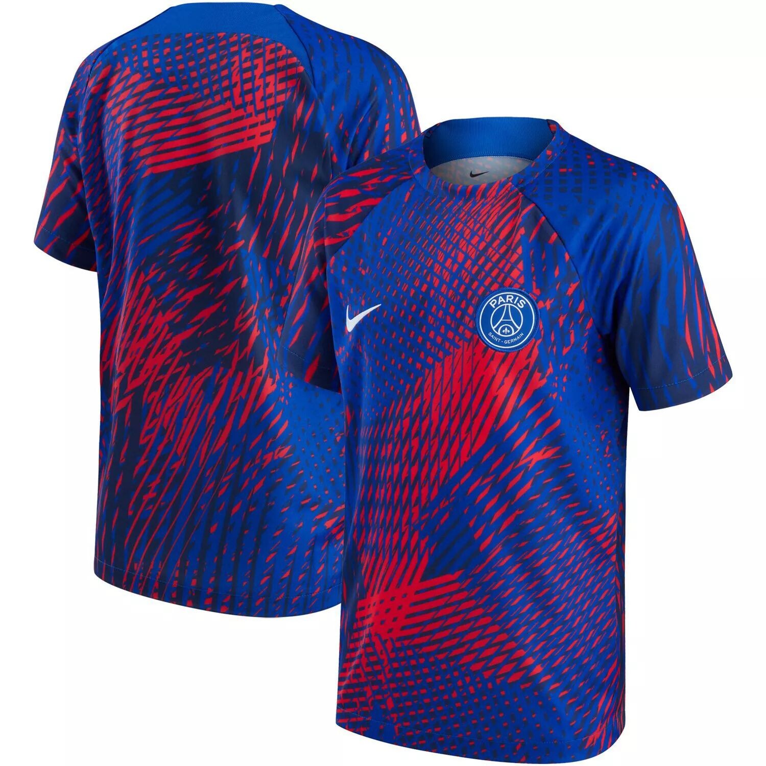 

Мужская синяя предматчевая футболка Paris Saint-Germain 2022/23 Nike, Синий, Мужская синяя предматчевая футболка Paris Saint-Germain 2022/23 Nike