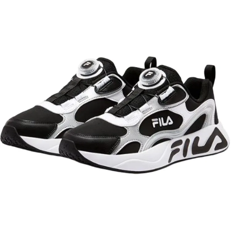 SMASHER 2 Shooting Stars 2 из искусственной кожи и текстиля FILA KIDS, Black/Space Silver-FBS — фото 3