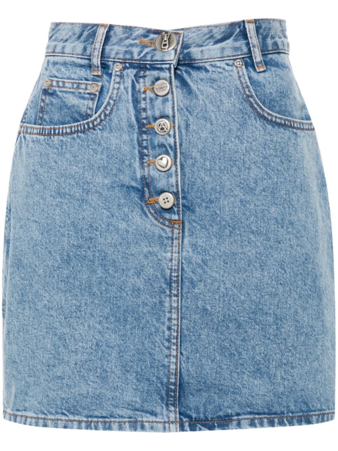 

MOSCHINO JEANS джинсовая юбка с логотипом, синий