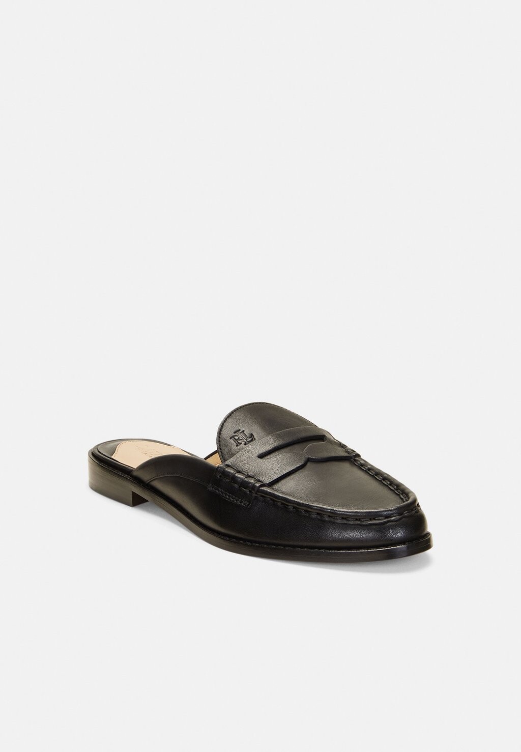 

Мюли WYNNIE BURNISHED LEATHER MULE LOAFER Ralph Lauren, черный
