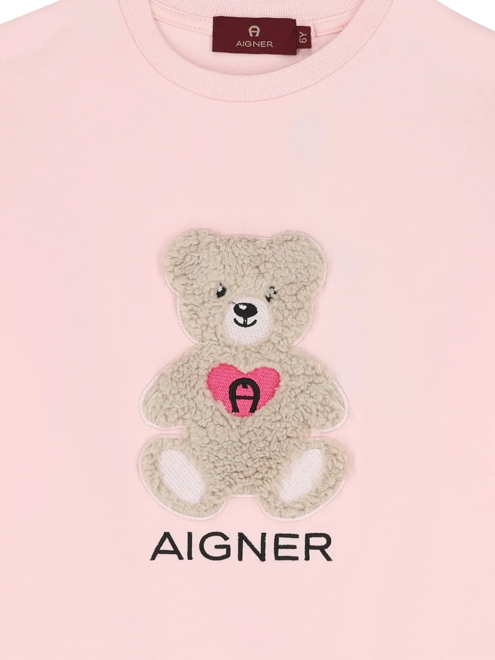 Толстовка с рукавами-буфами и принтом плюшевого мишки Aigner Kids, розовый — фото 3
