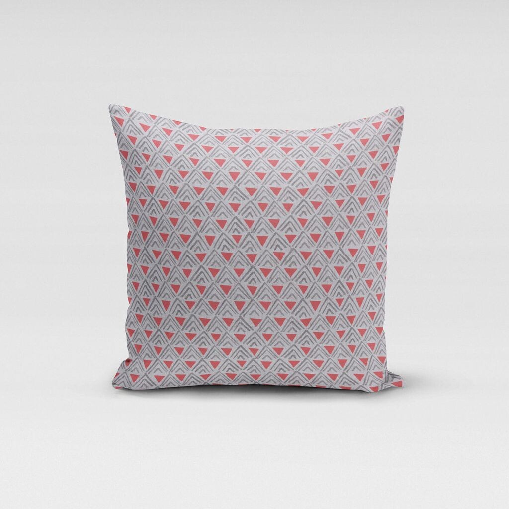 

КРАСИВАЯ ЖИЗНЬ. Чехлы на подушки треугольники в стиле ретро белый серый красный разные размеры размер 80х80см (ВхШ) размер 80х80см (ВхШ) Schöner-Leben