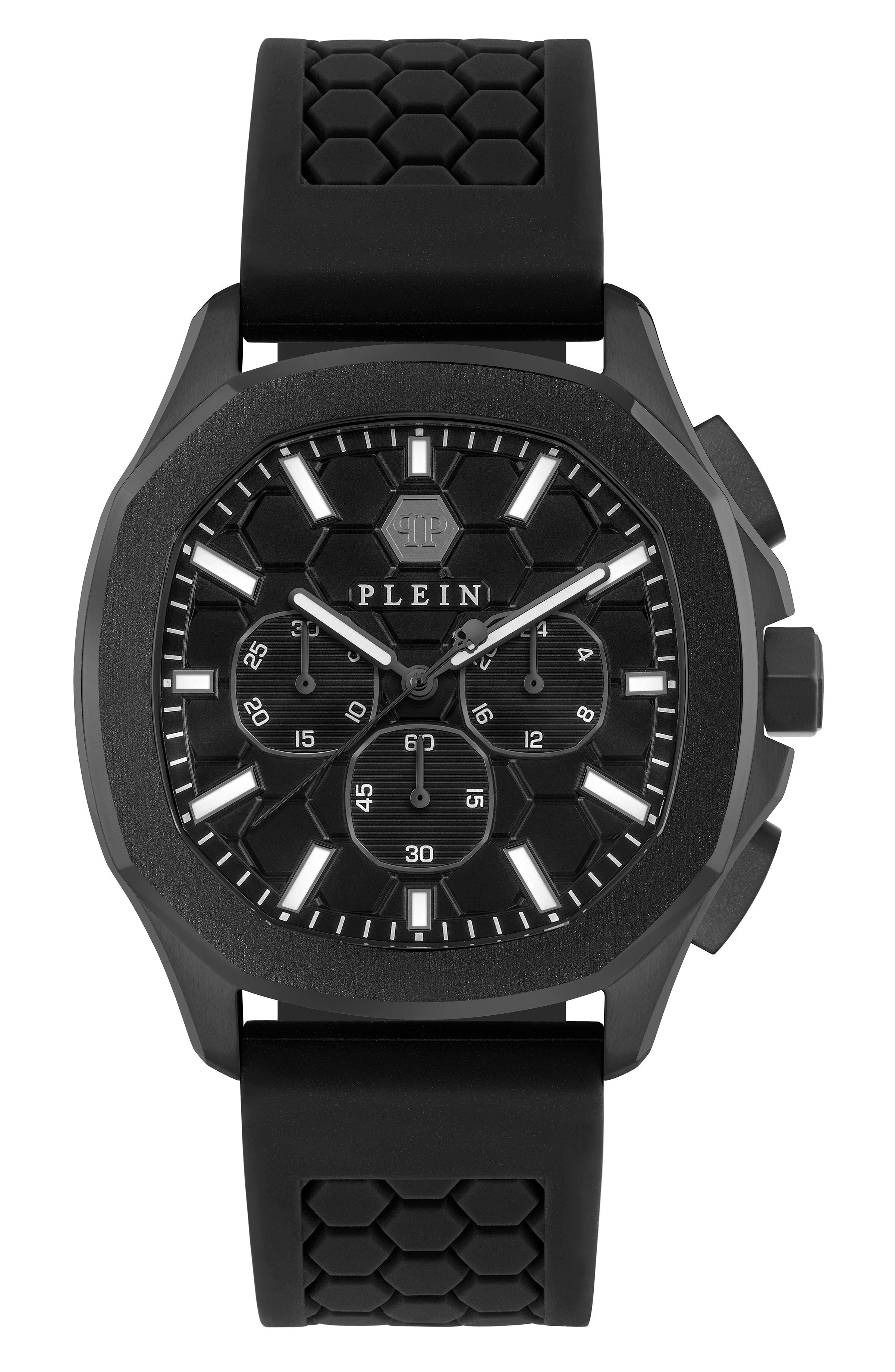 

$pectre Chrono Силиконовые часы PHILIPP PLEIN, цвет black/ip black/black