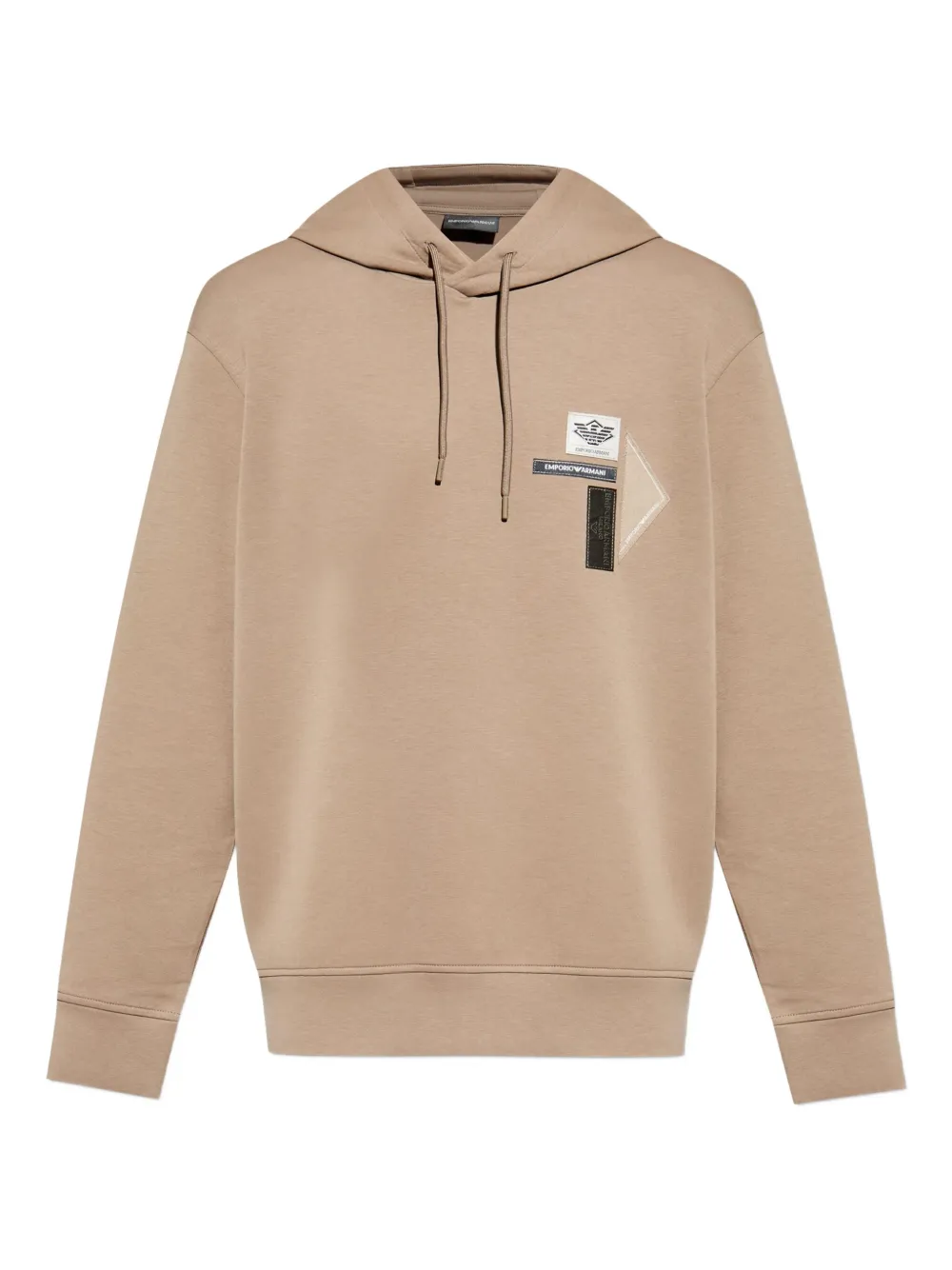 

Худи с нашивкой-логотипом Emporio Armani, нейтральный