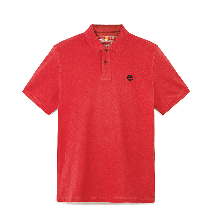 

Timberland Футболка-поло мужская с красным лацканом Moderate