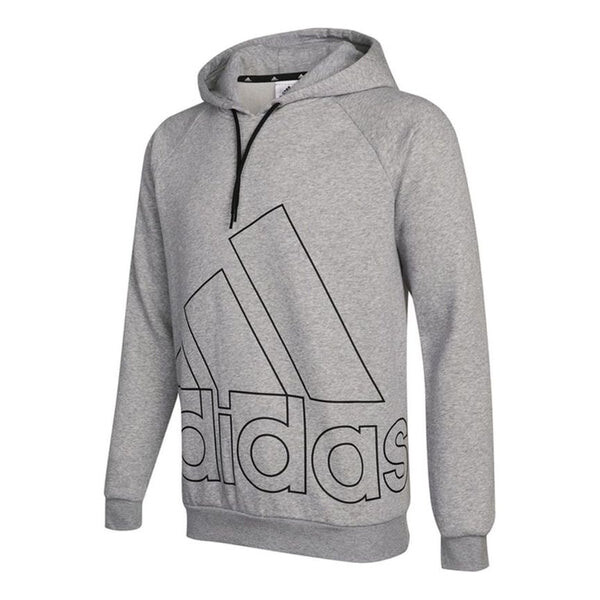 

Толстовка Men's adidas Big Lo Hd Fl Large Logo Printing Fleece Lined Sports Knit Gray, серый