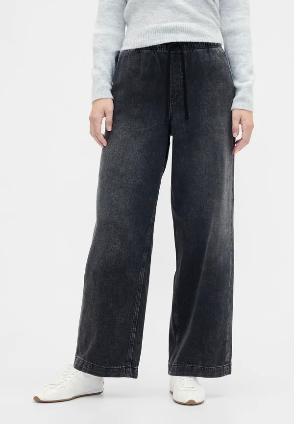 Надеть широко расставленные ноги Gap, Washed Black