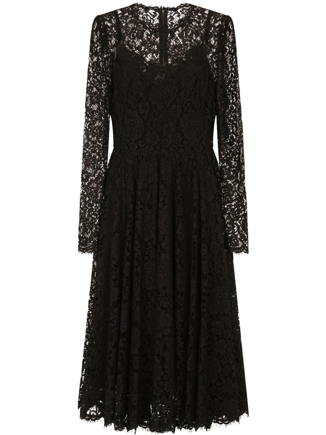 

Кружевное платье с длинными рукавами Dolce & Gabbana, черный
