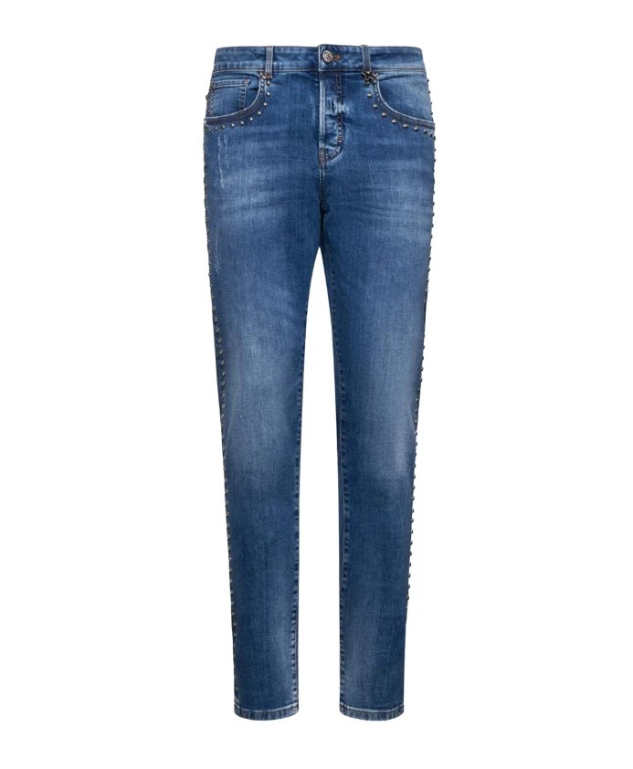 

Джинсы с пятью карманами и декоративными заклепками. Richmond, синий