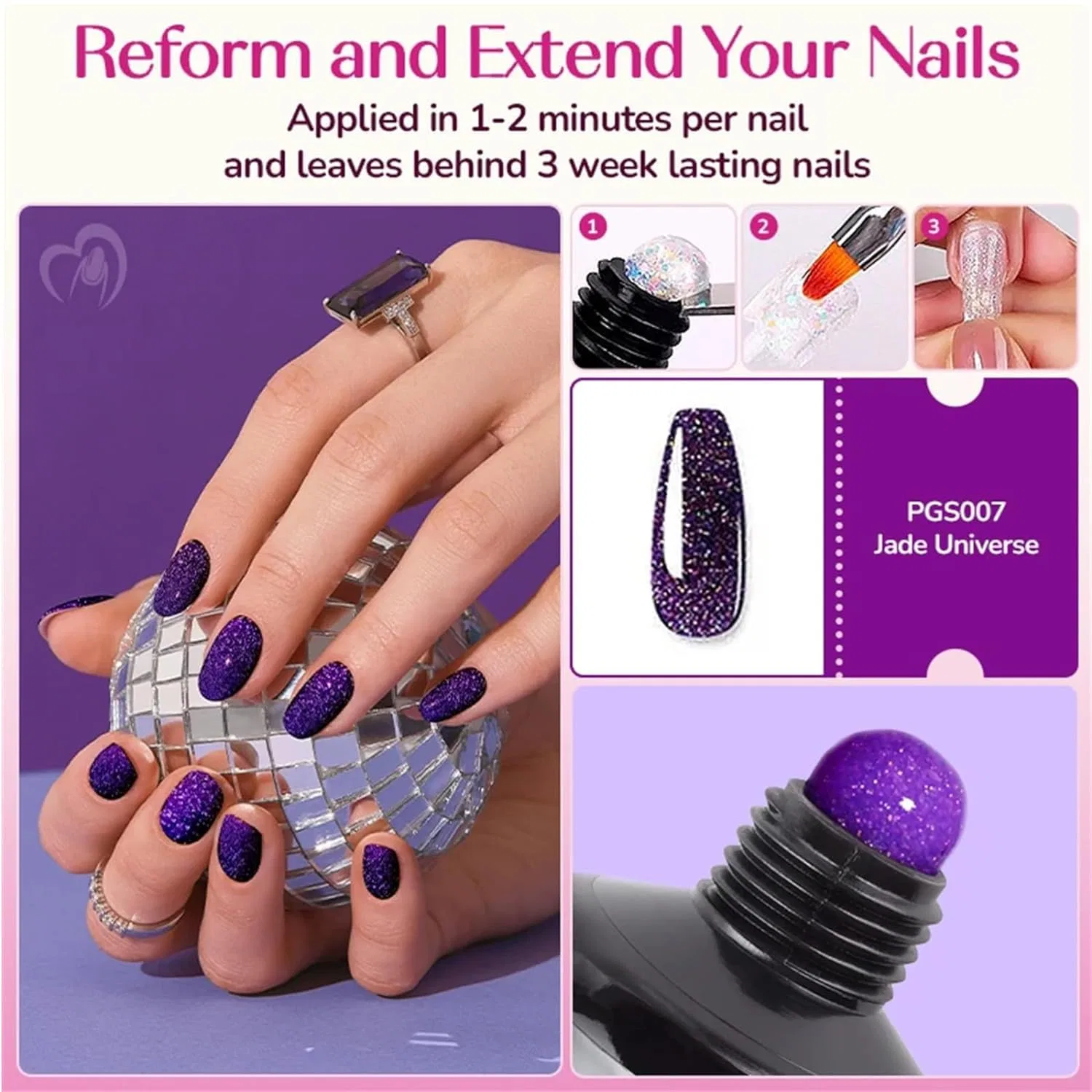 Полный набор для наращивания ногтей Nailsala Gel Set ‎Generic, A08. — фото 3