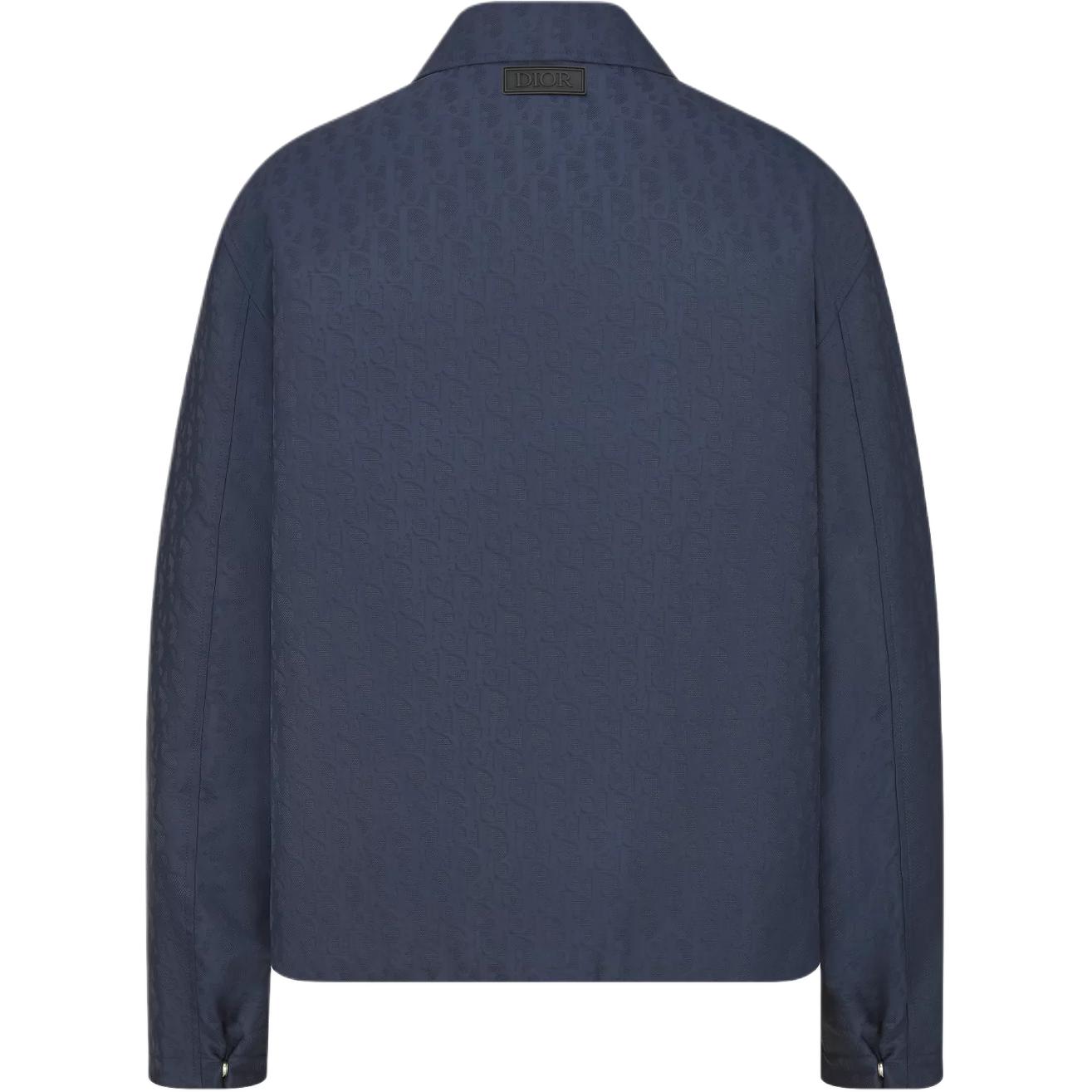 DIOR Мужская жаккардовая куртка на пуговицах, Blue — фото 3