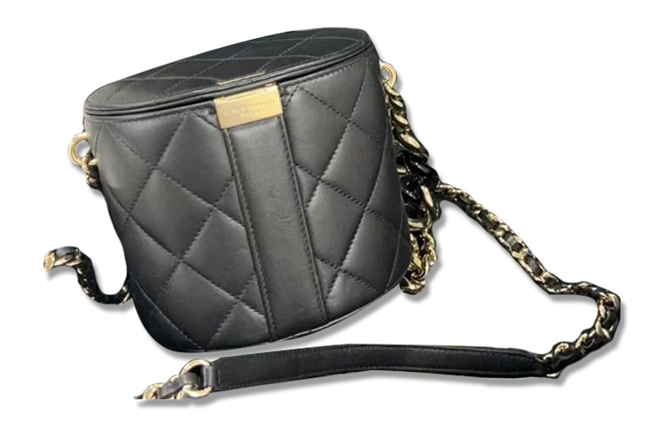 CHANEL Косметичка из овчины, косметичка, сумка через плечо, кроссбоди среднего размера женская black — фото 3