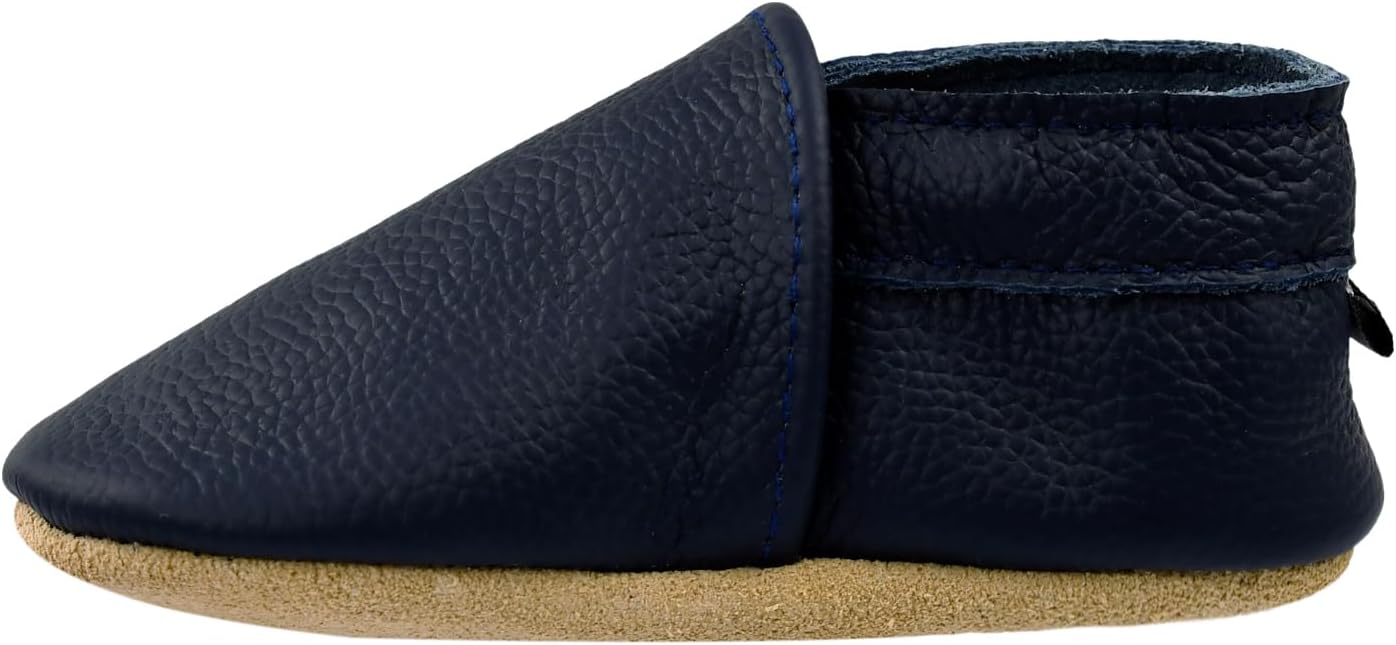 

Детские кожаные обувь iEvolve, мягкие ходунки, пинетки-мокасины для малышей, темно-синий