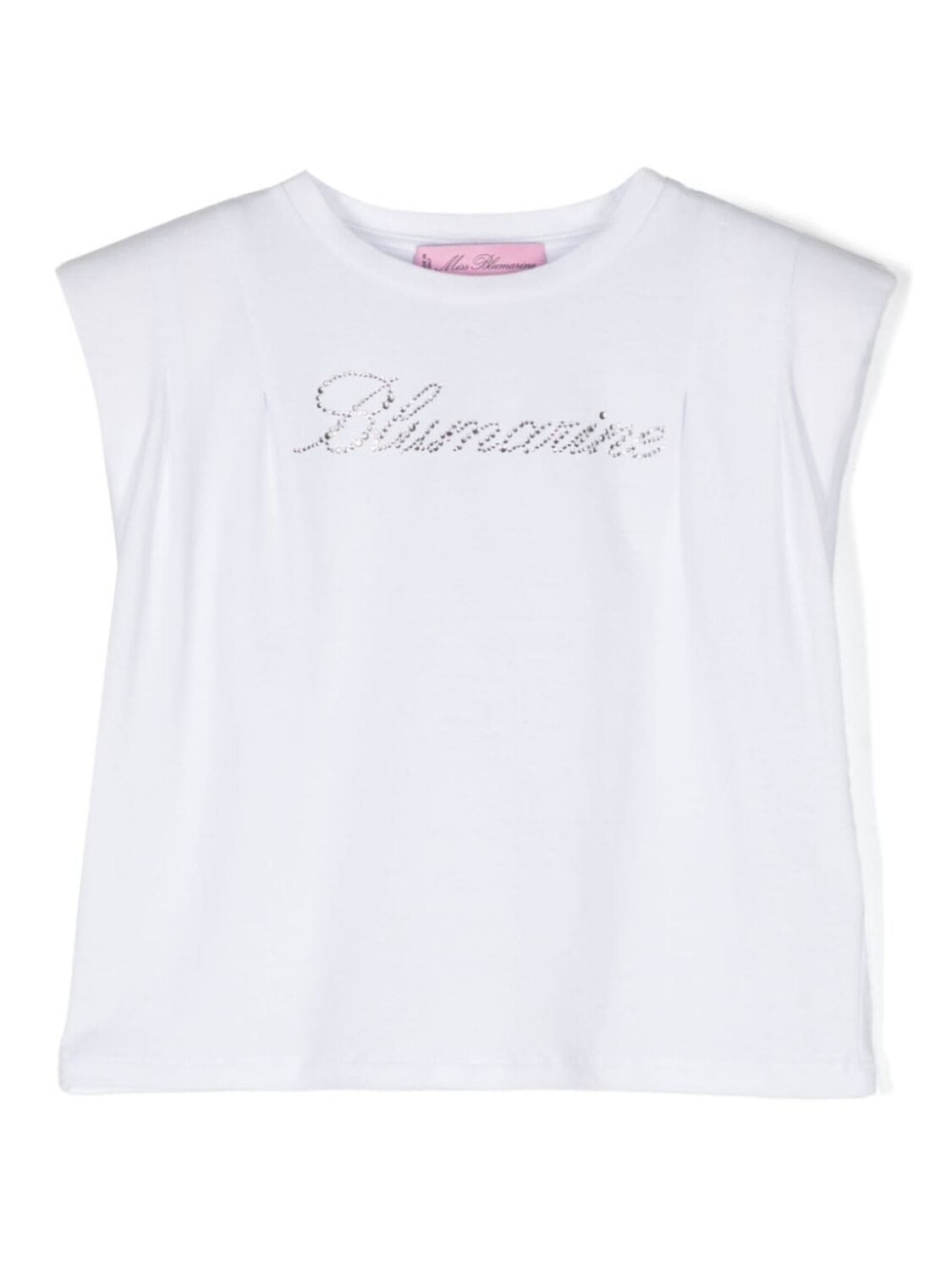 

Miss Blumarine топ с подплечниками, белый