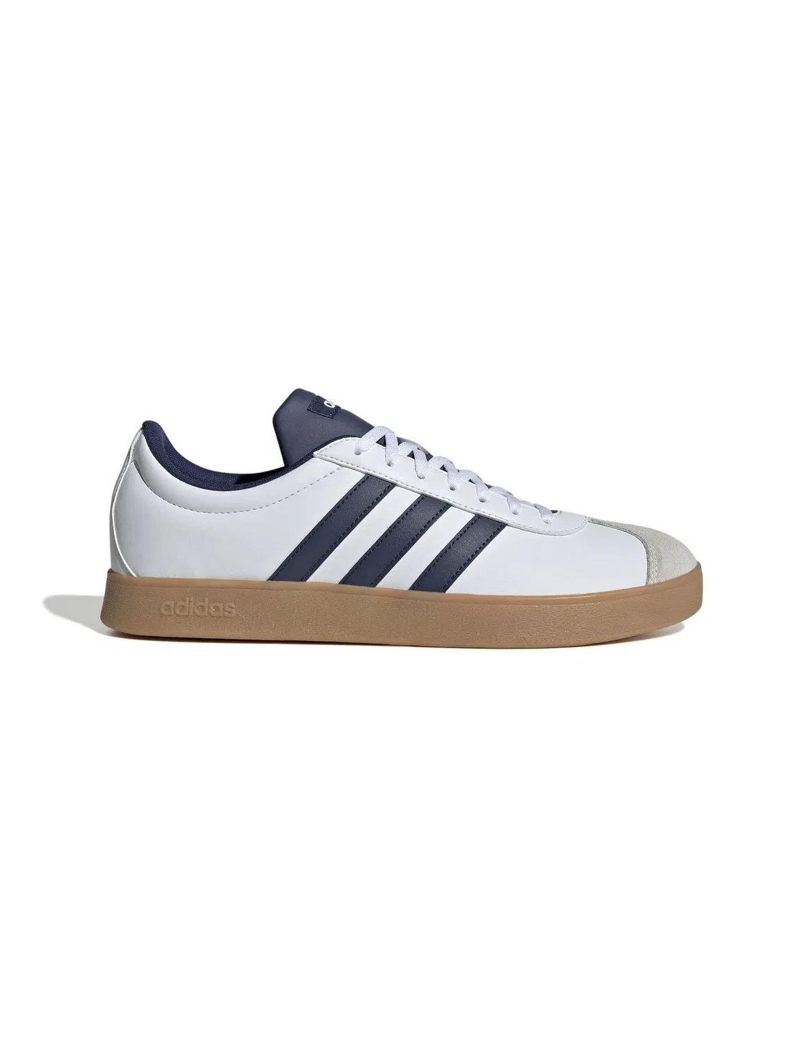 Кроссовки, кожаные Adidas ftwwht/dkblue/orbgry — фото 4