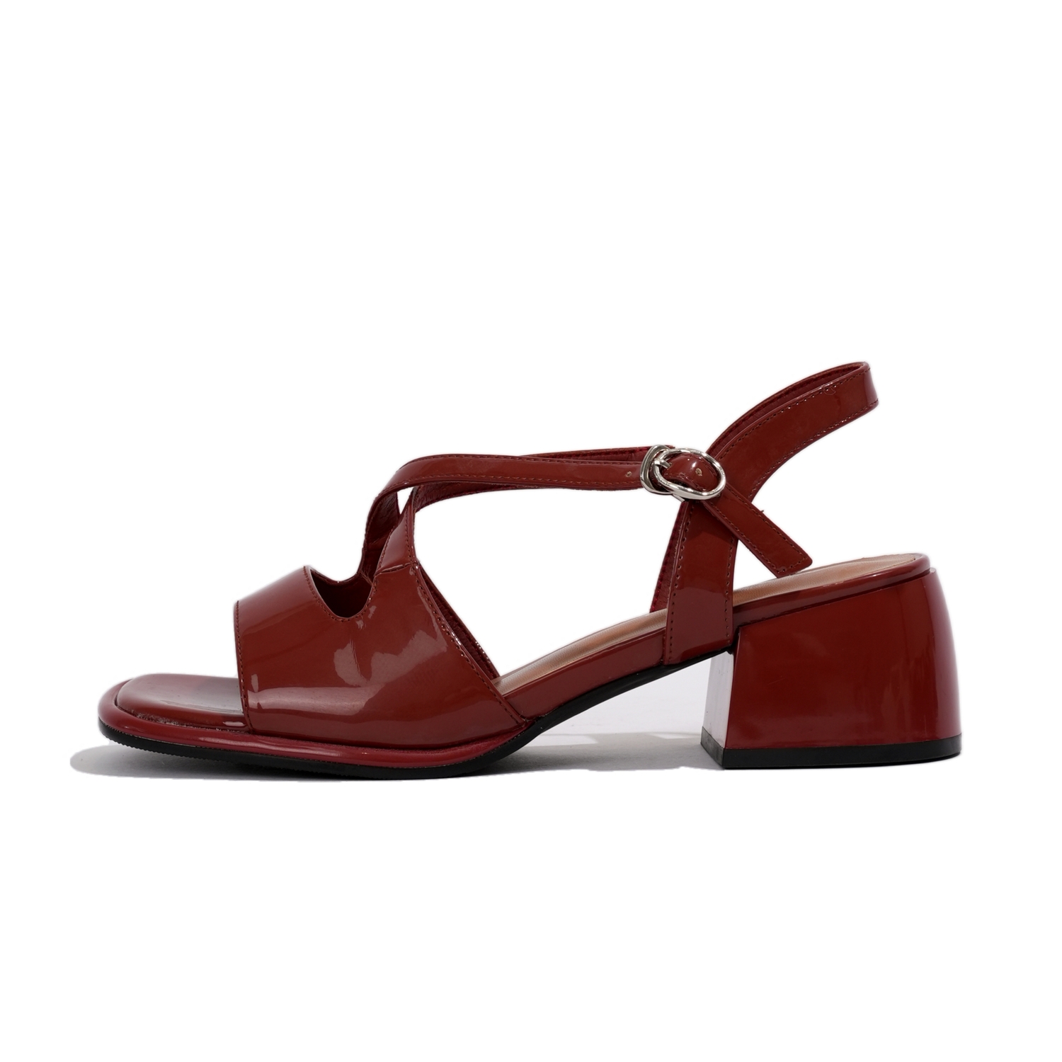 Shoe lady Женские сандалии на одной бляшке 5 см красные, цвет Red