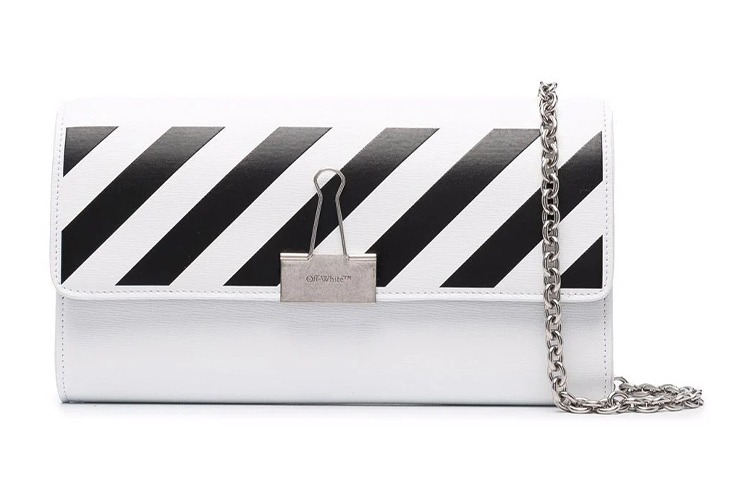OFF-WHITE OFF WHITE Кожаная сумка кросс-боди, унисекс белая наплечная сумка — фото 2