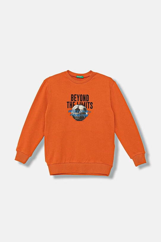 

Детская хлопковая толстовка United Colors Of Benetton, оранжевый