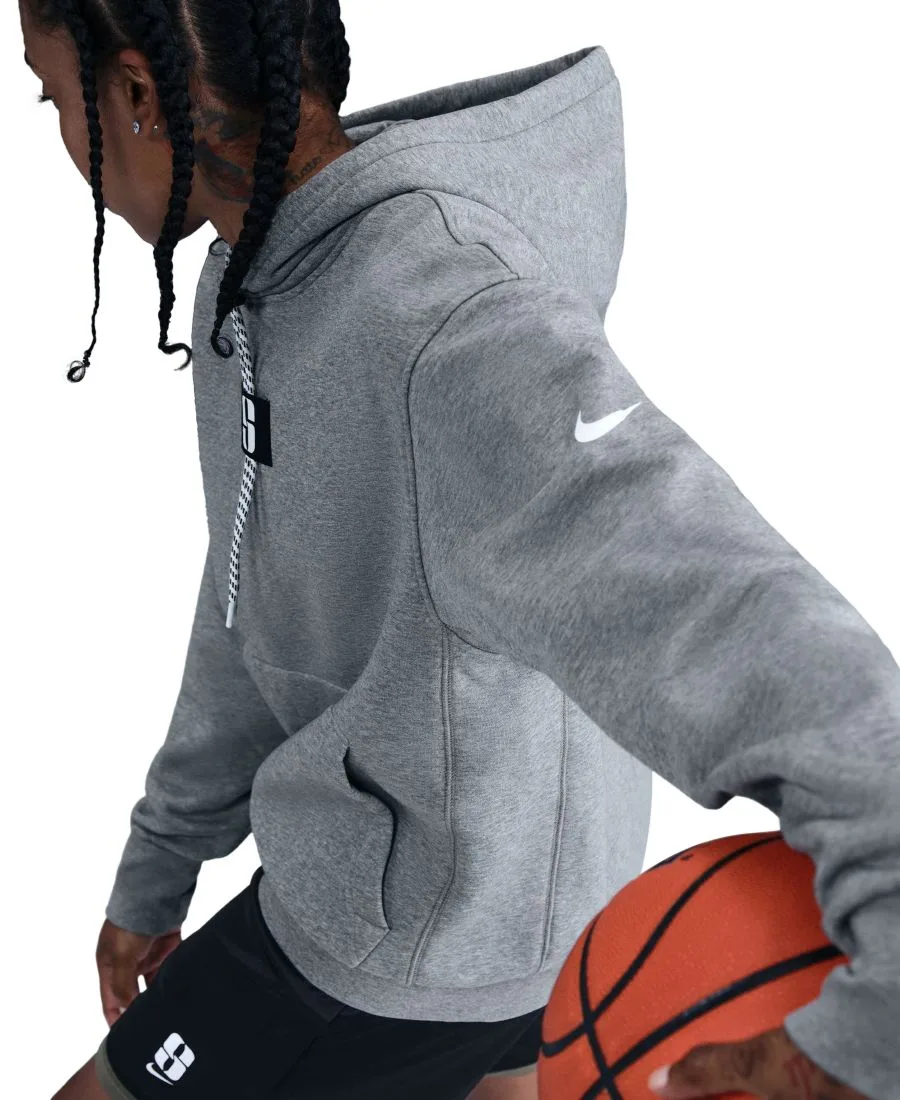 Женская флисовая баскетбольная толстовка Sabrina Nike, carbon heather/черный — фото 4