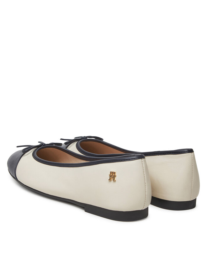 Балетки Toe Cap Leather Ballerina FW0FW08759 Tommy Hilfiger, бежевый — фото 3