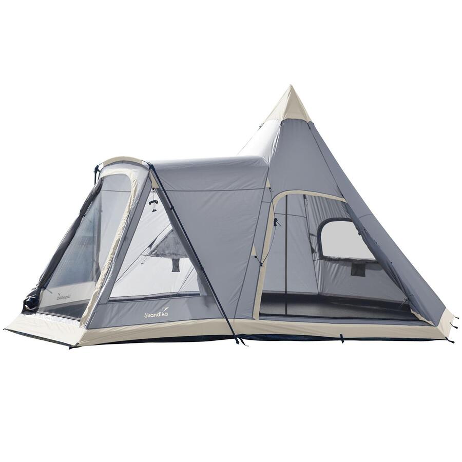 

SKANDIKA Палатка Tipi Hetta 460 Protect Plus — индейская палатка на 6 человек — высота стоя 3 м