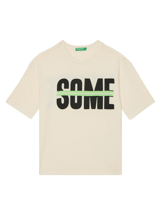 

Футболка обычного кроя 3PCMC10N7 United Colors Of Benetton, экрю