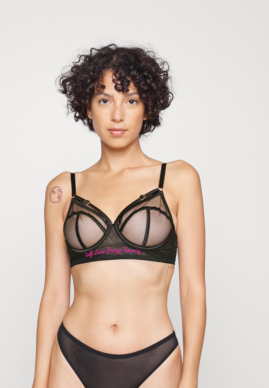 

Бюстгальтер на косточках FELICITY SELF LOVE EMBROIDERED BRA Playful Promises, черный