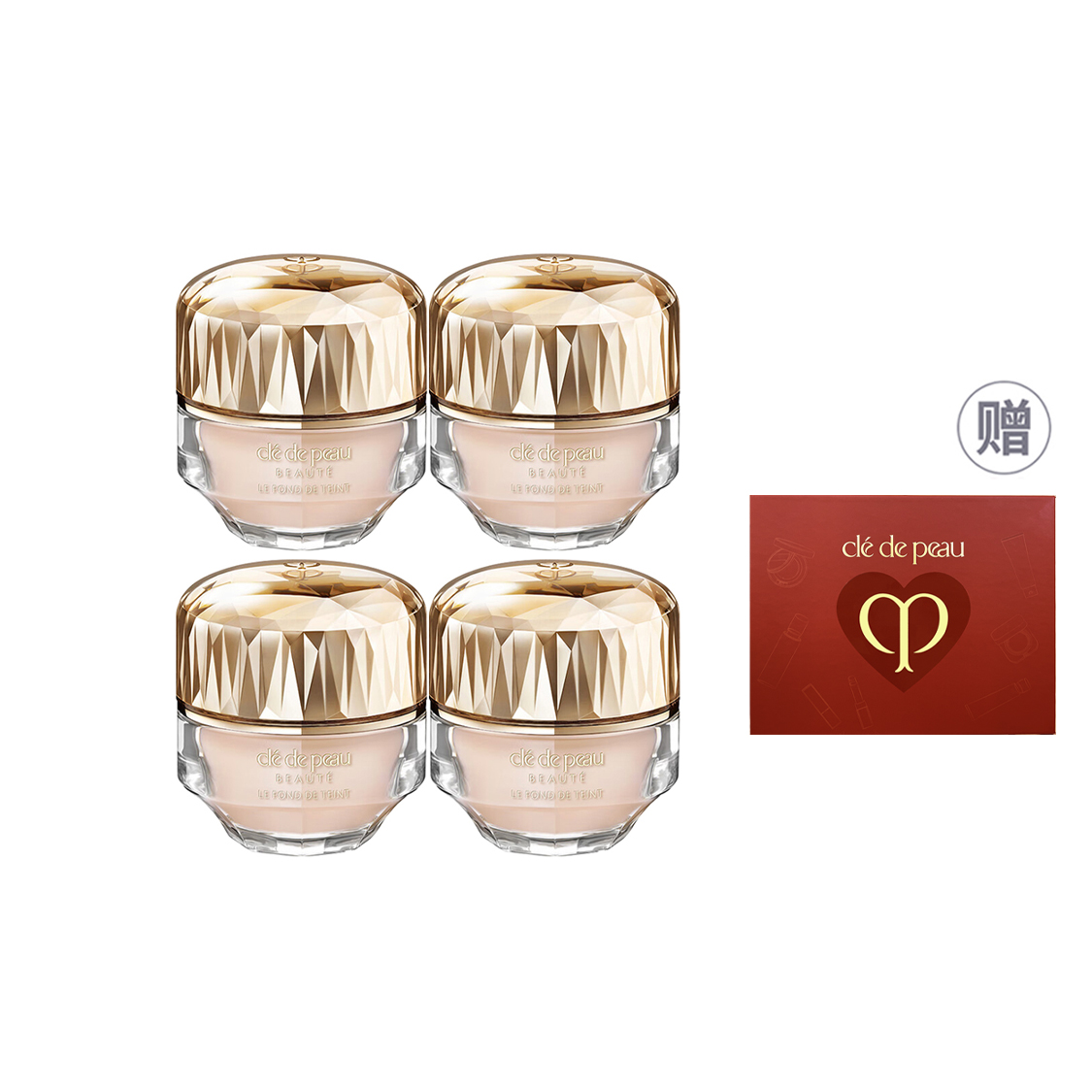 

Набор пробников тонального крема Crystal Radiance Natural Flawless Poreless 3 мл Clé De Peau Beauté, Moisturizing Cream I1O 3ml*4Box