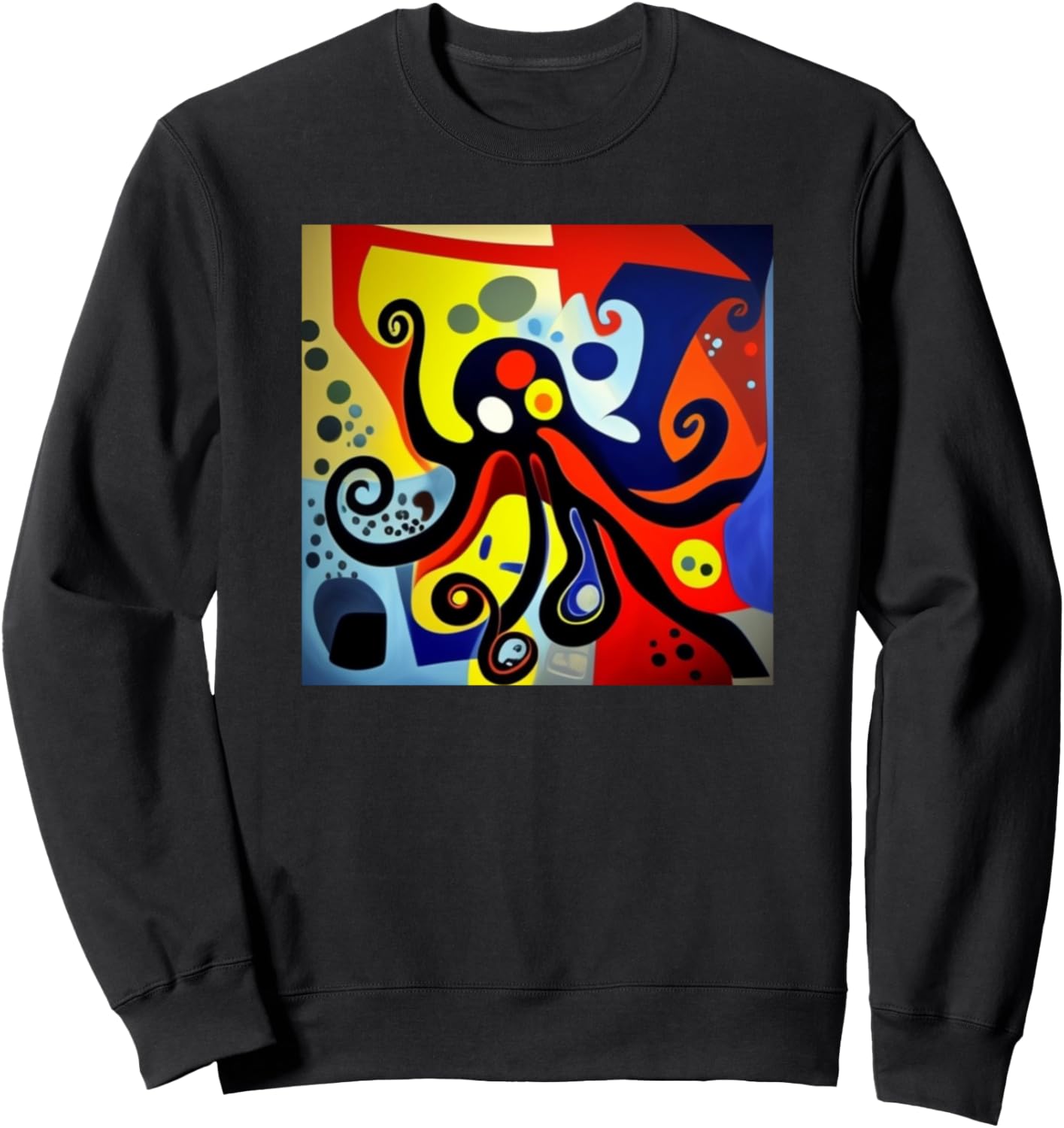 

Толстовка с красочным силуэтом осьминога, щупальцами кальмара и изображением осьминога Octopus Squid Art Men Women Kids - Boys Girls Gift, черный