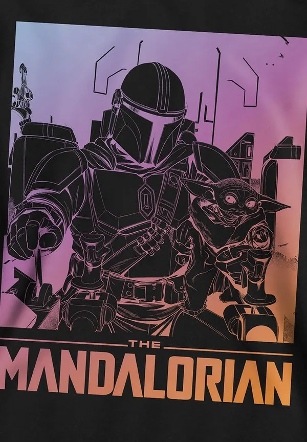 Худи с градиентным рисунком «звездные войны: мандалорец - малыш» Star Wars, Black — фото 3