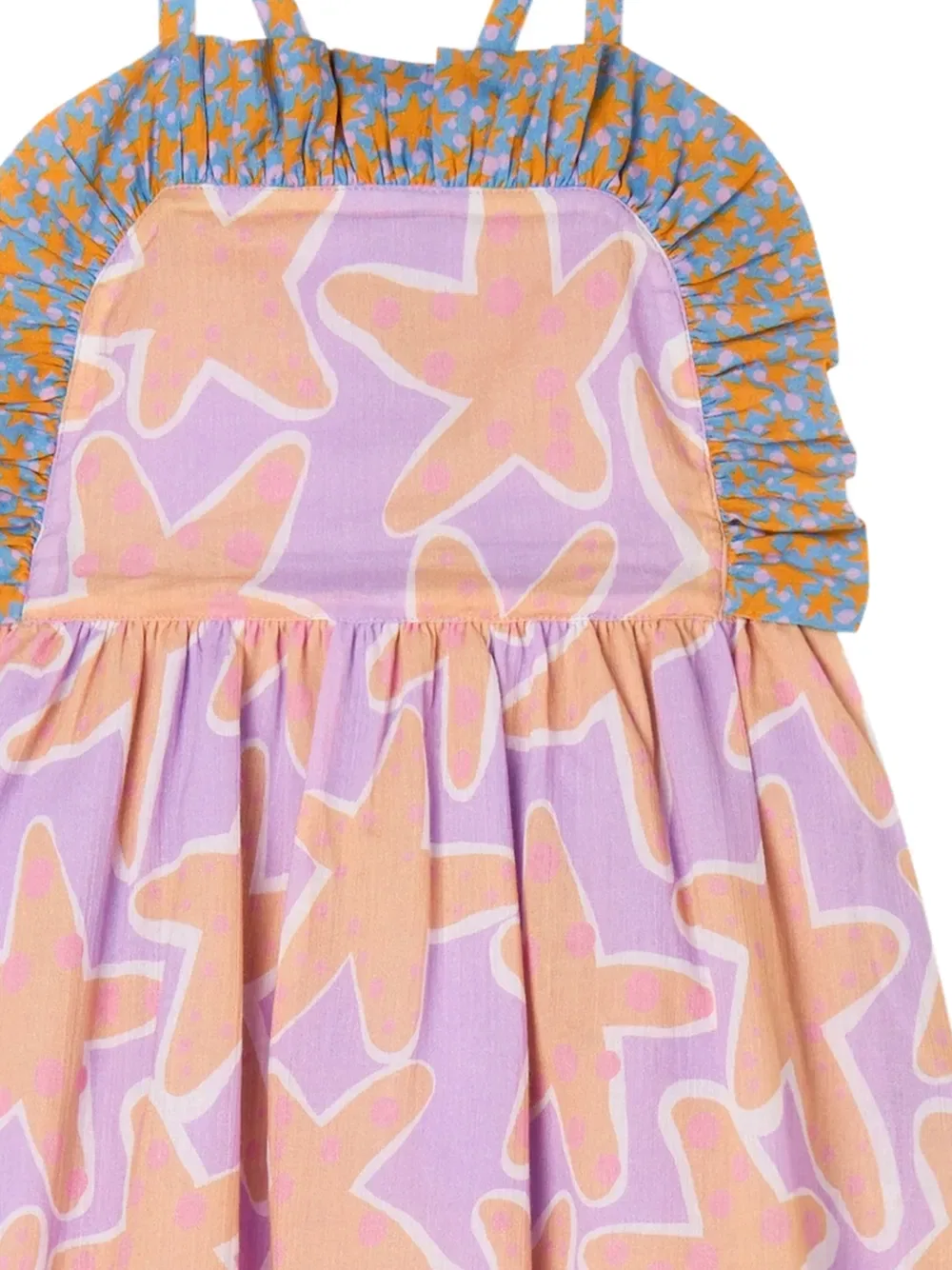 Платье с принтом в виде морских звезд Stella Mccartney Kids, фиолетовый — фото 2