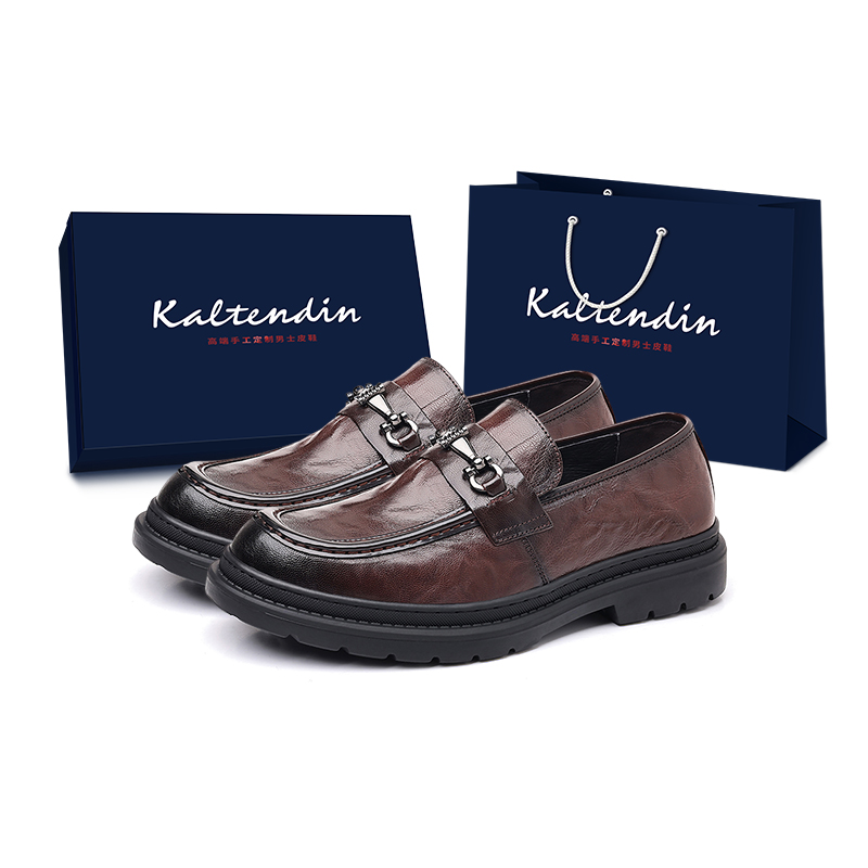 

Kaltendin Мужские повседневные туфли мужские низкие черно-коричневые, цвет Brown