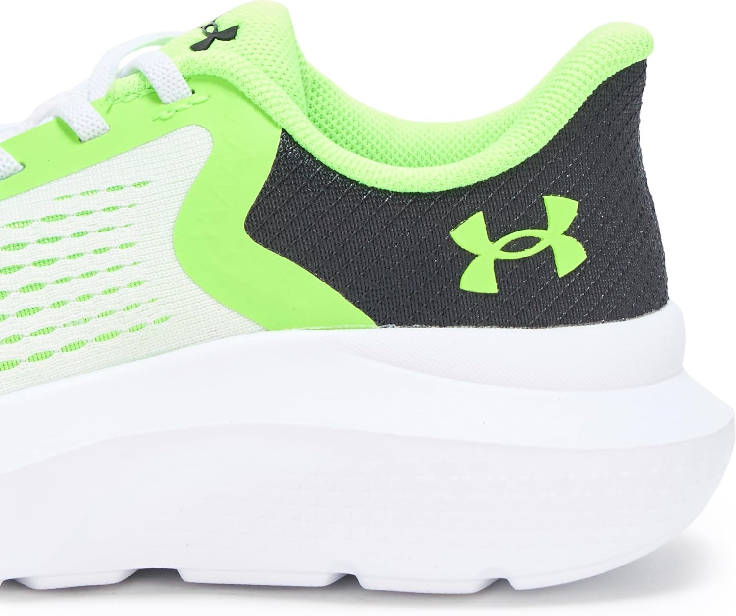 Кроссовки Under Armour Boys Pre School Rogue 4 с альтернативной шнуровкой, белый/черный/зеленый — фото 4