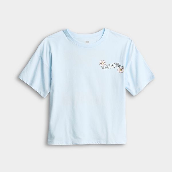

Футболка с принтом oversize для девочек 7-20 лет в размерах regular и plus So, Butterflies Blue