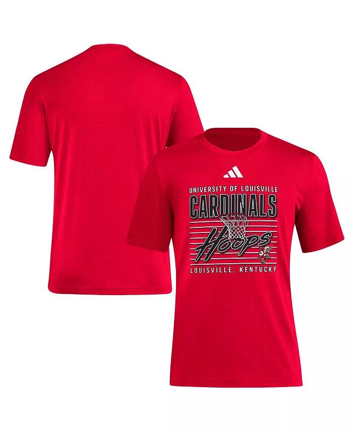 

Мужская красная футболка Louisville Cardinals Locker Swish Tri-Blend adidas