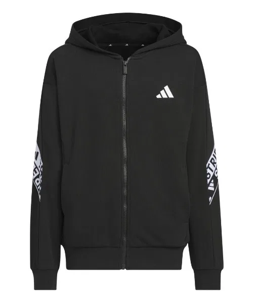 Толстовка Adidas Wording Pack свободного кроя из французского махрового трикотажа на молнии
